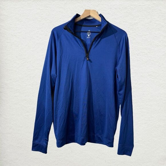 Cutter & Buck Blue Quarter-Zip Base Layer Pullover Long Sleeve S Outdoor Sports - Picture 1 of 8
